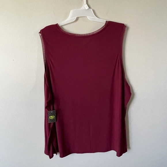 Athletic Works Tank size 5X in burgundy NWT sleeveless workout summer hot layer - Picture 10 of 16